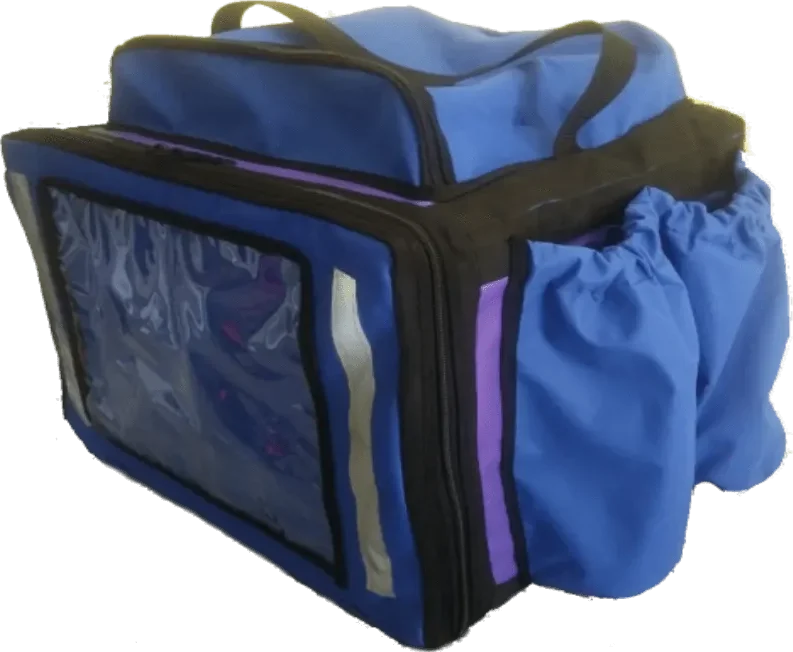 Bag para entrega de pizza na cor azul