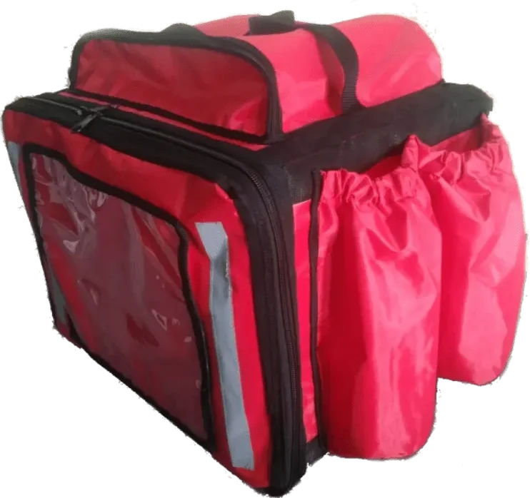 Bag para entrega de pizza na cor vermelha