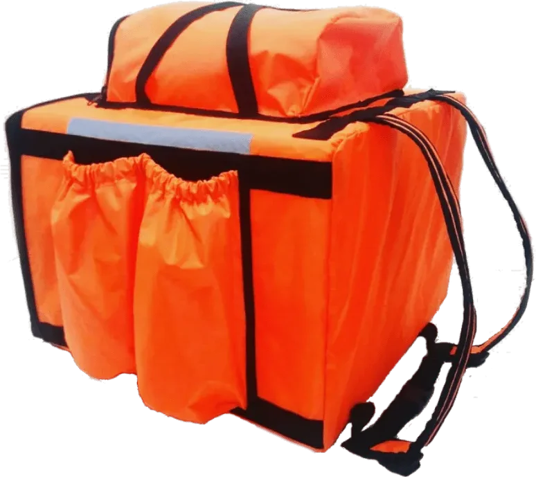 Bag para entrega de pizza na cor laranja
