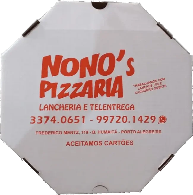 Caixa de pizza oitavada, estampa 1